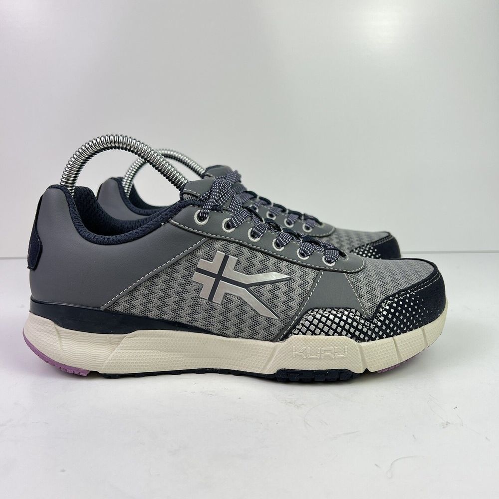 KURU Quantum Sneakers Women SZ  7.5 Wide Comfort Trainers Sneakers Gray Lavender